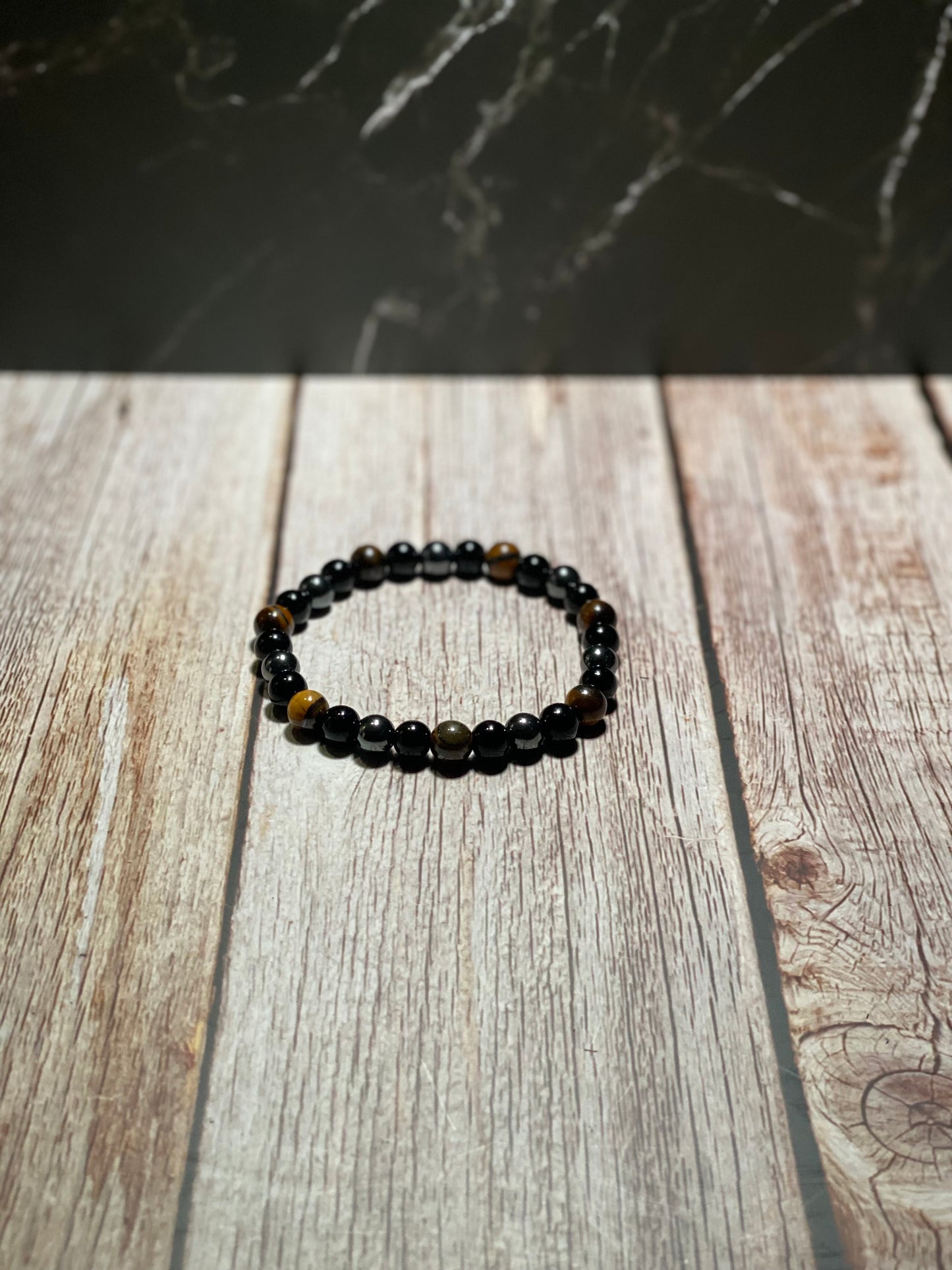 Tigers Eye/Black Obsidian/Hematite Bracelet