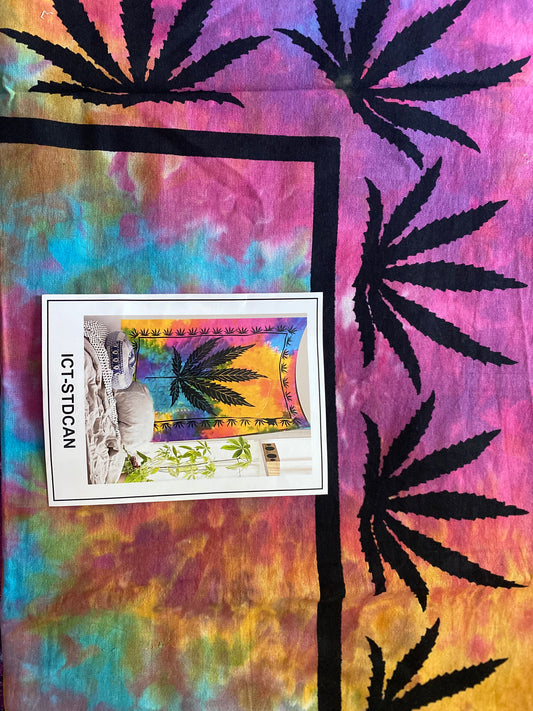 Tye Dye Canna Tapestry
